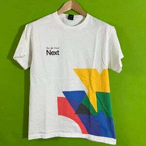 Medium Google Cloud Android Next Colorful white Tee shirt‎